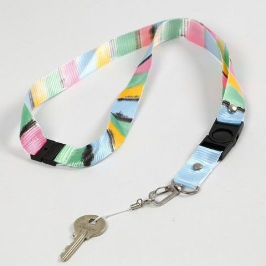 Schlüsselband 53x2cm, weiß, 5 Stück/Btl. Schlüsselband Schlüsselanhänger