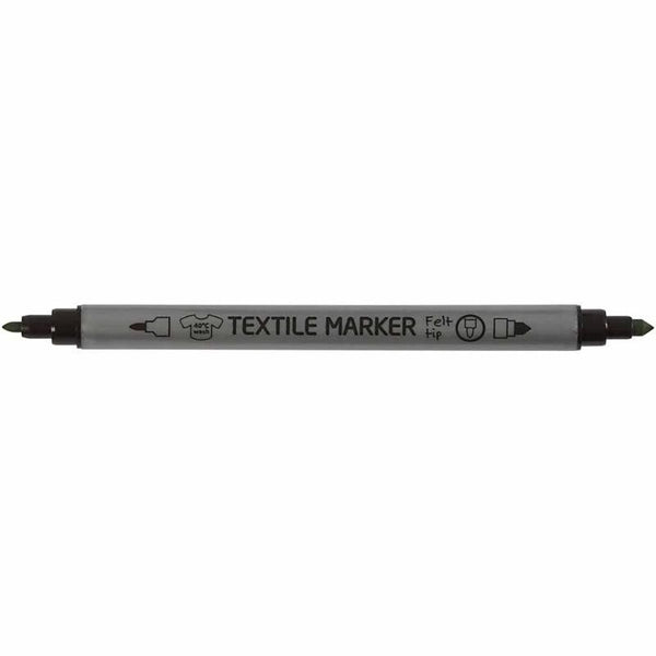Textilmarker 20er Set, doppelseitig, lichtecht, waschbar, Stoffmalstifte Stoffmarker Textilmarker Textilstifte