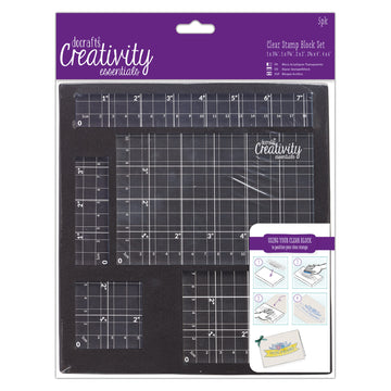 Stempelblock-Set Clear Stamp Block Set Acrylblock  5 Stück