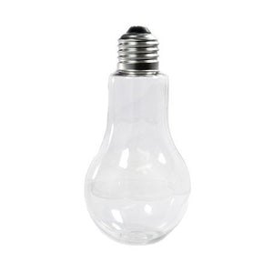 Glühbirne Plexiglas 12cm transparent mit Alu Schraubverschluss