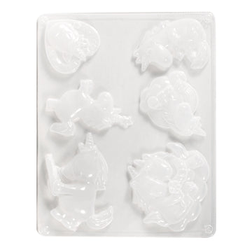 LDPE-Gießform Einhorn 6 Motive 6-10cm