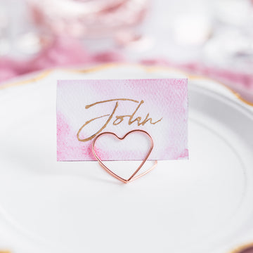 Place Card Holder Herz Tischkartenhalter 10 Stück 2,5cm