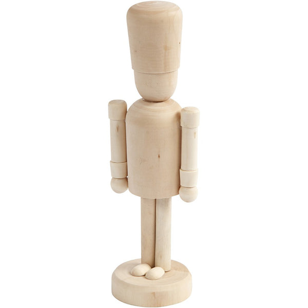 Holzfigur Nussknacker roh