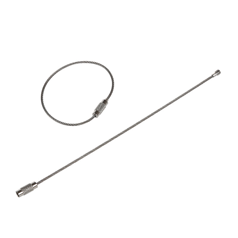 Schlüsselring Edelstahldraht mit Drehverschluss 50 Stk.