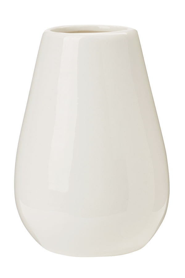Porzellanvase tropfenförmig weiß 8cm