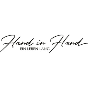 Holzblock-Stempel Hand in Hand ein Leben lang 12x2,5