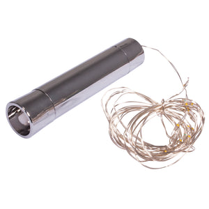 LED Mini Lichterkette mit Draht, 20 Lichter, warmweiß