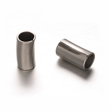 Edelstahl 304 Röhrenperle 15x8mm, Lochbohrung 6,5mm 1 Stück