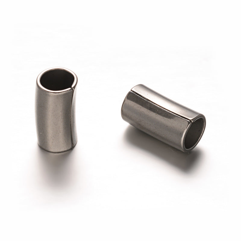 Edelstahl 304 Röhrenperle 15x8mm, Lochbohrung 6,5mm, röhrenförmige Perle pro Stück