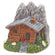 Miniatur-Almhütte mit Bergen 4cm