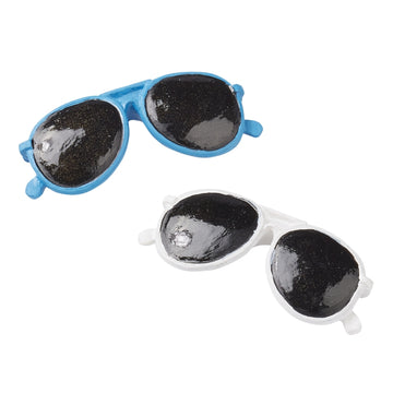 Miniatur Sonnenbrille weiß 3cm 2 Stück