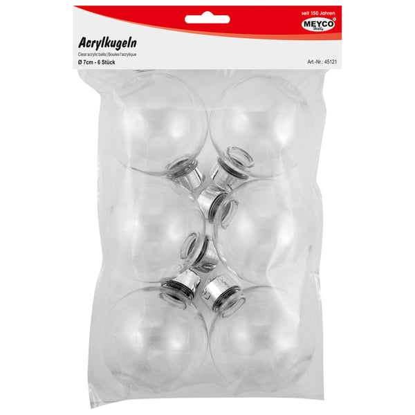 Acrylkugeln, transparente Christbaumkugeln, Plastikkugeln durchsichtig