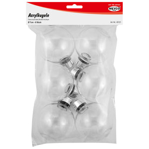 Acrylkugeln, transparente Christbaumkugeln, Plastikkugeln durchsichtig