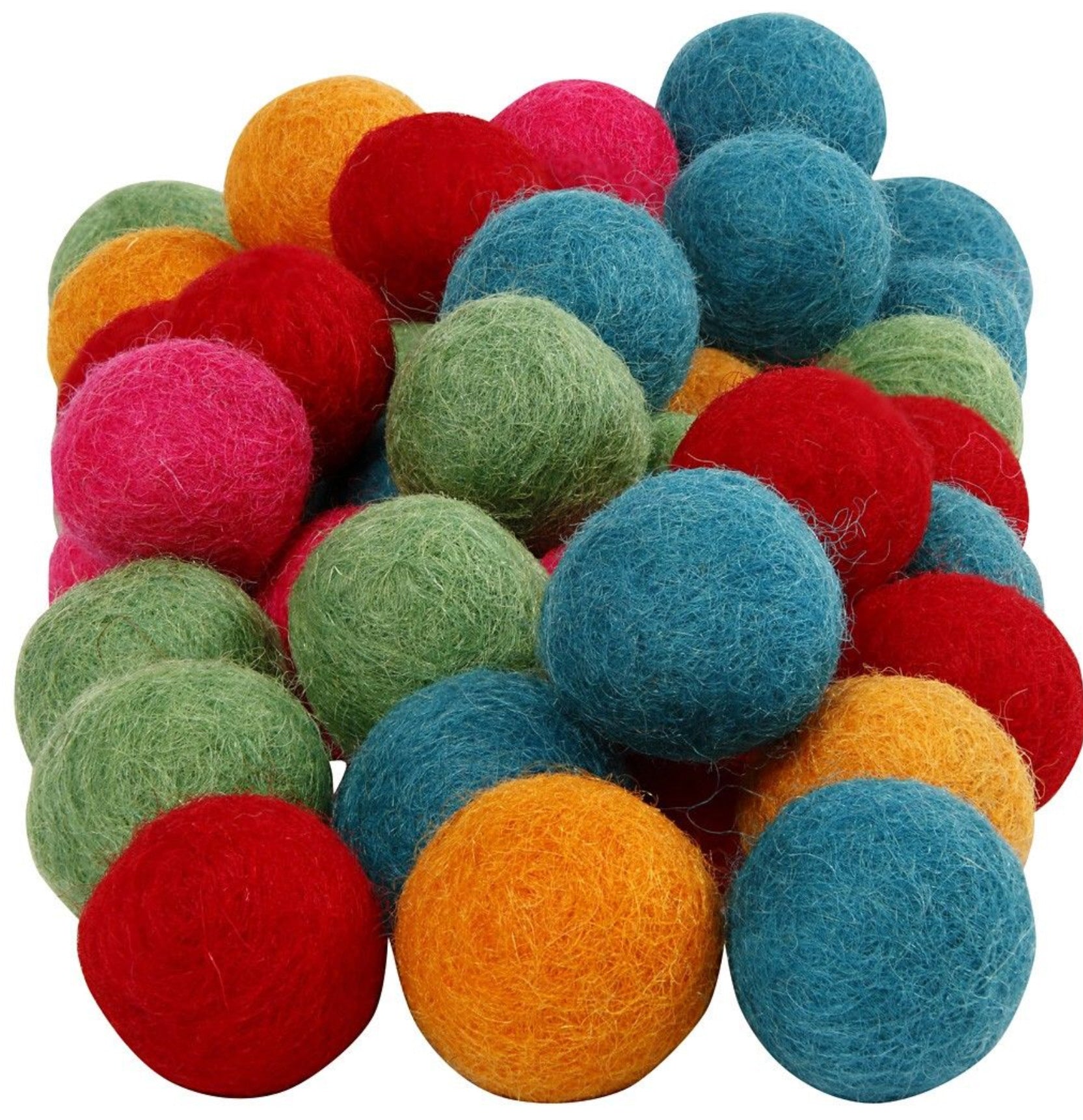Filzkugeln bunt gemischt 20mm 64 Stück