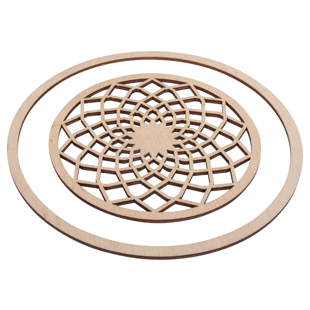 Holzscheibe Traum filigran 13cm 18cm Holz-Traumfänger Holzmandala