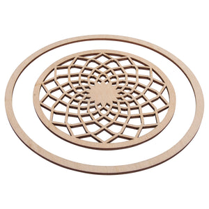 Holzscheibe Traum filigran 13cm 18cm Holz-Traumfänger Holzmandala