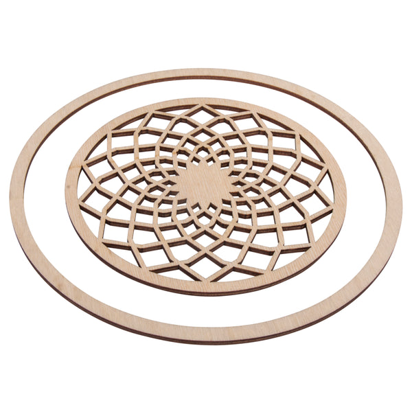 Holzscheibe Traum filigran 13cm 18cm Holz-Traumfänger Holzmandala