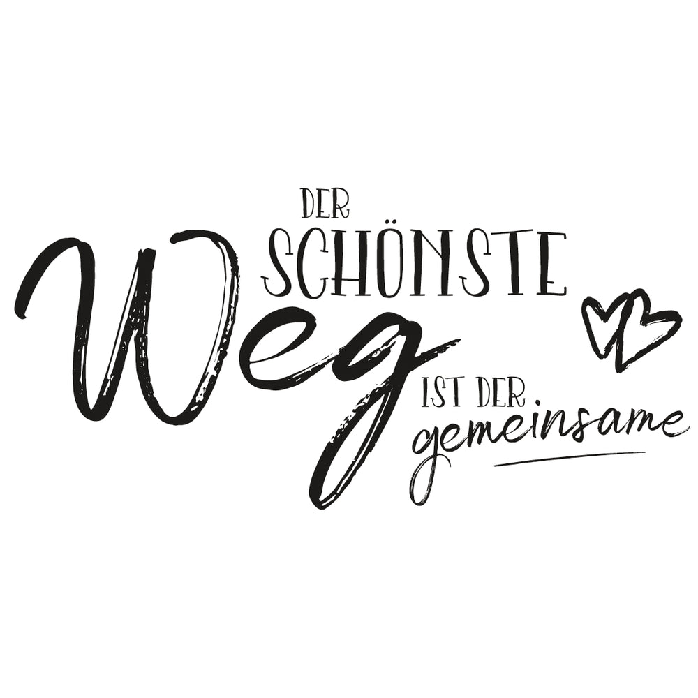 Stempel der schönste Weg ist der allgemeine Holzstempel 10x5cm