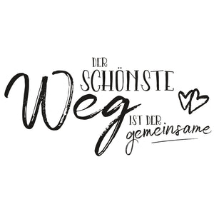 Stempel der schönste Weg ist der allgemeine Holzstempel 10x5cm
