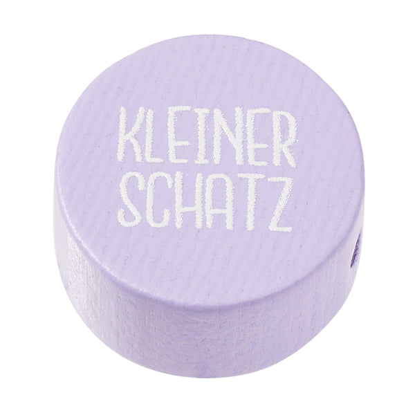 Schnullerkette Schnulli-Scheibe mit Aufschrift 20x10mm verschiedene Motive