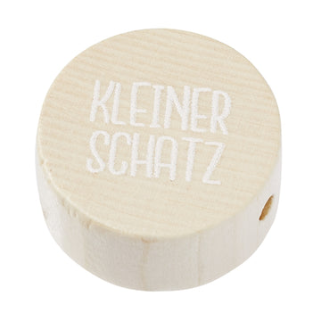 Schnullerkette Schnulli-Scheibe mit Aufschrift 20x10mm verschiedene Motive