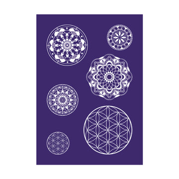 Siebdruck-Schablone Mandala Blume des Lebens A4