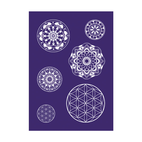 Siebdruck-Schablone Mandala Blume des Lebens A4 Siebdruckschablone