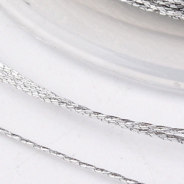 Metallic-Kordel geflochten 1mm 50 m/Rolle