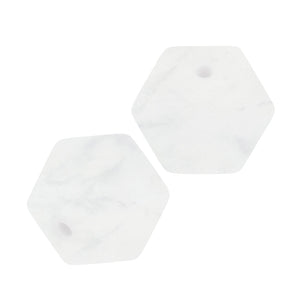 Schnulli-Silikon Perlen Sechseck 14mm 3 Stück