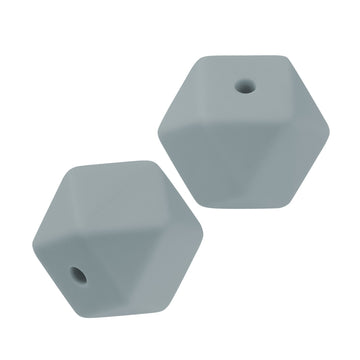 Schnulli-Silikon Perlen Sechseck 14mm 3 Stück