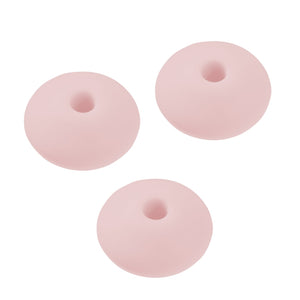 Schnulli-Silikon Schnullerketten-Perle Linse 12mm 6 Stück