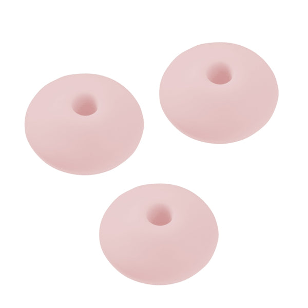 Schnulli-Silikon Schnullerketten-Perle Linse 12mm 6 Stück