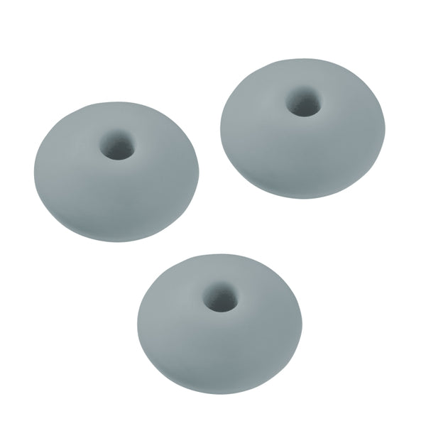 Schnulli-Silikon Schnullerketten-Perle Linse 12mm 6 Stück