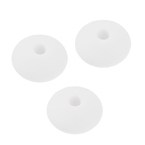 Schnulli-Silikon Schnullerketten-Perle Linse 12mm 6 Stück