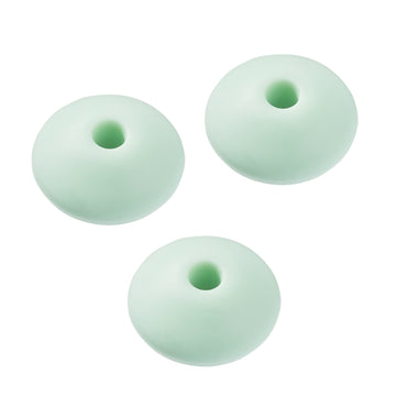 Schnulli-Silikon Schnullerketten-Perle Linse 12mm 6 Stück