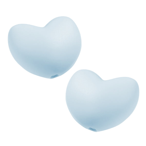 Schnulli-Silikon Schnullerketten-Perle Herz lebensmittelecht 20mm 3 Stück
