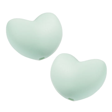 Schnulli-Silikon Schnullerketten-Perle Herz lebensmittelecht 20mm 3 Stück