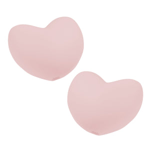 Schnulli-Silikon Schnullerketten-Perle Herz lebensmittelecht 20mm 3 Stück