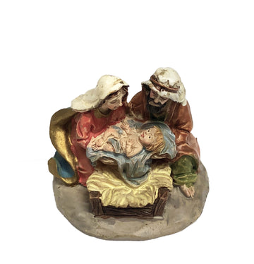 Miniatur-Krippenblock heilige Familie