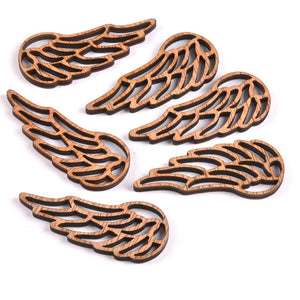 Engelsflügel Holz 23x56mm Lasercut 10 Stück