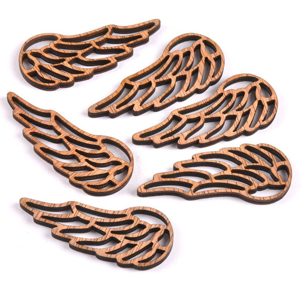 Engelsflügel Holz 23x56mm Lasercut 10 Stück