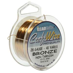 Schmuckdraht 0,3mm, Messing - blankes Goldmessing, 28Gauge, 36m/Rolle