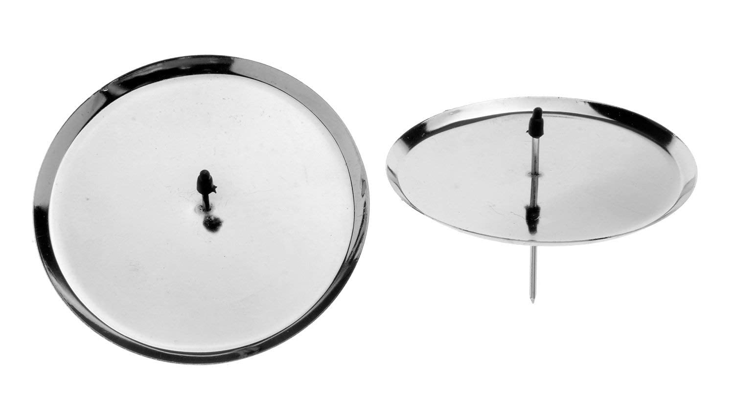 Adventkranz-Kerzenhalter 6cm 4 Stück mit Dorn Kerzenteller Kerzenstecker