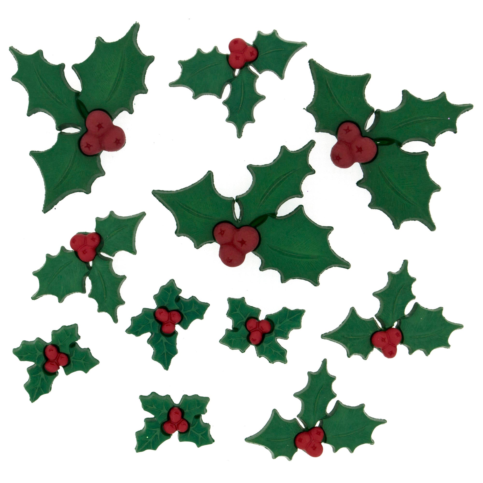 Knöpfe Holly Jolly Christmas 11 Stk.