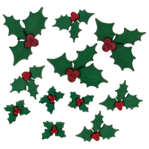 Knöpfe Holly Jolly Christmas 11 Stk.