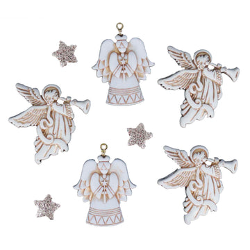 Knöpfe Glitter Angels Engel 5Stk