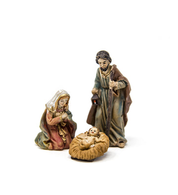 Weihnachtskrippe heilige Familie 3 Figuren 5cm