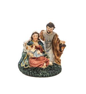 Krippenblock Heilige Familie 6,5-7cm