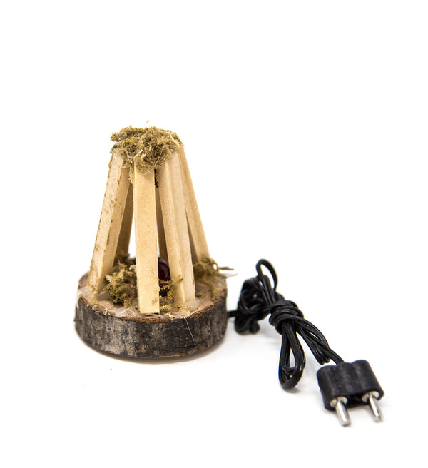 Lagerfeuer Scheiterhaufen beleuchtet mit Stecker 5cm