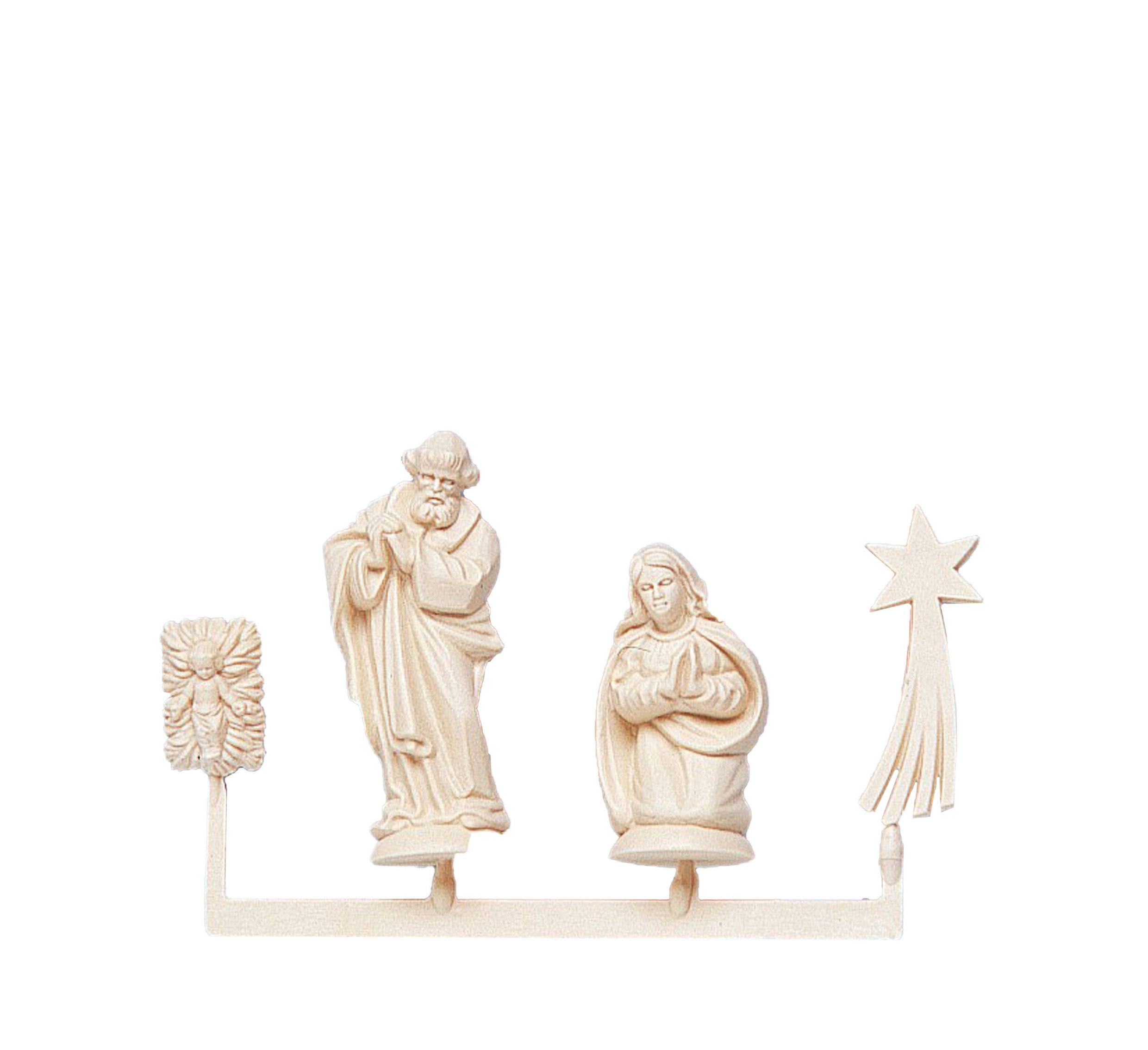 Krippenfiguren zum Selberbemalen weiß Kunststoff